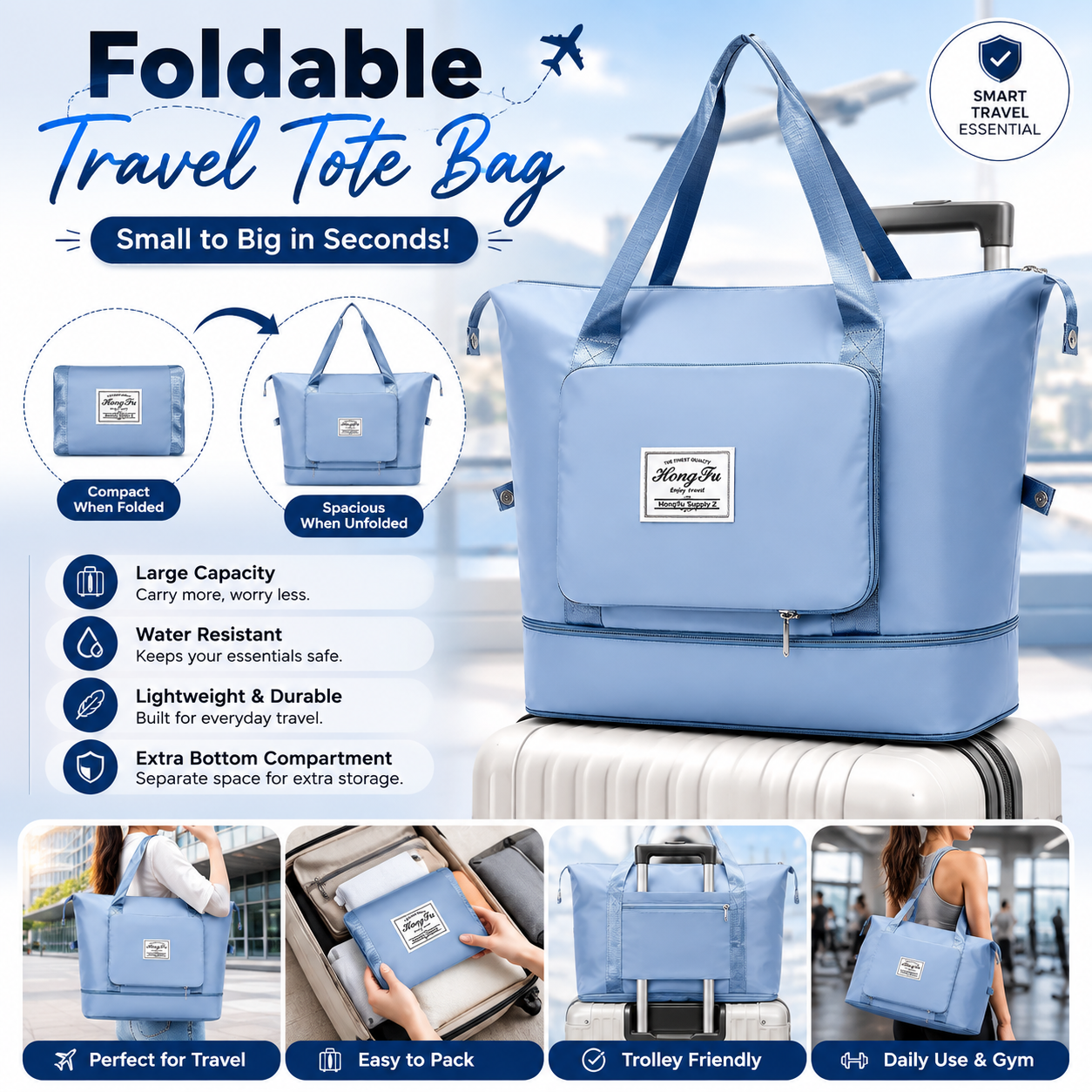 FOLDABLE TRAVEL BAG